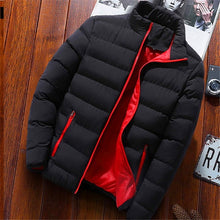 Load image into Gallery viewer, 2019 Men Casual Hooded Parka  Printed Winter Men Fashion Patchwork Cotton Slim Fit Coat Thick Warm Homme&#39;s Zipper Jacket
