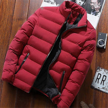Load image into Gallery viewer, 2019 Men Casual Hooded Parka  Printed Winter Men Fashion Patchwork Cotton Slim Fit Coat Thick Warm Homme&#39;s Zipper Jacket