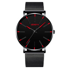 Load image into Gallery viewer, 2020 moda masculina minimalista ultra fino relógios simples negócios aço inoxidável malha cinto relógio de quartzo relogio masculino