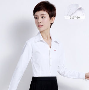 Dudalina Embroidery Female Shirts Lady 2018 Body Blusas Femininas Shirts Women Long Sleeve Tops Roupas Camisas Plus Size