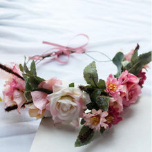Load image into Gallery viewer, Flower Girl Crown Wedding Boho Headpiece Headband Hair Wreath