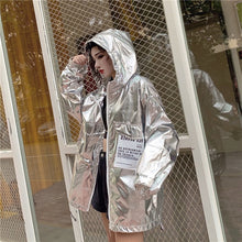 Load image into Gallery viewer, 2019 Loose Coat Harajuku Riverdale Windbreaker Jackets Autumn Holographic Tunic Basic Women Jacket Sunscreen Clothes