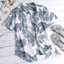 Load image into Gallery viewer, US Men&#39;s Hawaiian Shirt Summer Floral Print Beach Short Sleeve Casual Luau Shirt Tops Holiday Shirts Tops