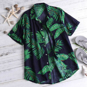 US Men's Hawaiian Shirt Summer Floral Print Beach Short Sleeve Casual Luau Shirt Tops Holiday Shirts Tops