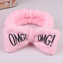 Load image into Gallery viewer, 2019 New OMG Letter Coral Fleece Wash Face Bow Hairbands For Women Girls Headbands Headwear Hair Bands Turban Hair Accessories