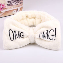 Load image into Gallery viewer, 2019 New OMG Letter Coral Fleece Wash Face Bow Hairbands For Women Girls Headbands Headwear Hair Bands Turban Hair Accessories