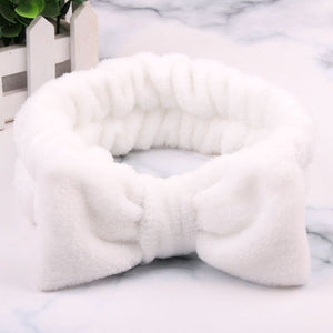 2019 New OMG Letter Coral Fleece Wash Face Bow Hairbands For Women Girls Headbands Headwear Hair Bands Turban Hair Accessories