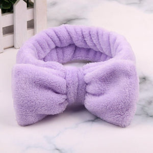 2019 New OMG Letter Coral Fleece Wash Face Bow Hairbands For Women Girls Headbands Headwear Hair Bands Turban Hair Accessories