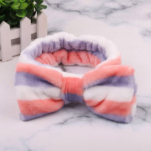 2019 New OMG Letter Coral Fleece Wash Face Bow Hairbands For Women Girls Headbands Headwear Hair Bands Turban Hair Accessories