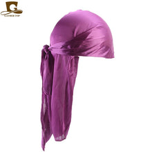 Load image into Gallery viewer, Fashion Men&#39;s Satin Durags Bandanna Turban Wigs Pirate Hat Men Silky Durag Headwear Headband