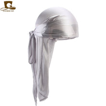 Load image into Gallery viewer, Fashion Men&#39;s Satin Durags Bandanna Turban Wigs Pirate Hat Men Silky Durag Headwear Headband