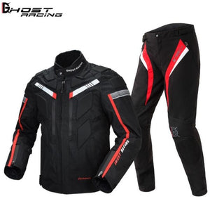 GHOST RACING Autumn Winter Motorcycle Jacket Men Waterproof Windproof Moto Jacket Riding Racing Motorbike Clothing Protective