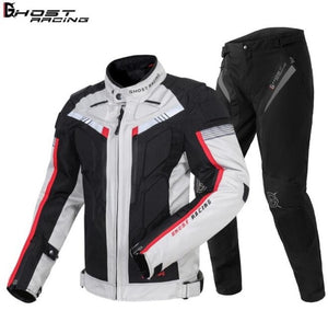 GHOST RACING Autumn Winter Motorcycle Jacket Men Waterproof Windproof Moto Jacket Riding Racing Motorbike Clothing Protective