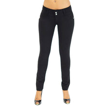 Load image into Gallery viewer, Women Solid Stretch Pencil Pants Ladies Casual Slim Low Waist Skinny Leggings Push Up Elastic Long Trousers