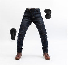 Load image into Gallery viewer, Winter new Kominie riding plus velvet thick motorcycle rider jeans anti-fall pants motorcycle racing with protective gear