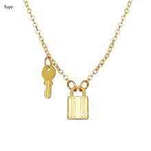 Load image into Gallery viewer, Punk Stainless Steel Silver Color Lock Pendant Necklaces New link Chain lock Necklaces collar Femme Women Gothic Jewelry