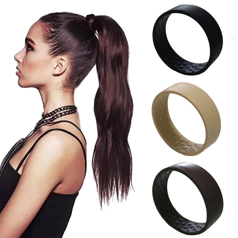 New Silicone Foldable Stationary Elastic Hair Bands For Women Ponytail Holder Simple Multifunction O Hair Tie Accessories