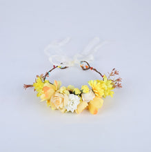 Load image into Gallery viewer, Flower Girl Crown Wedding Boho Headpiece Headband Hair Wreath
