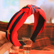 Load image into Gallery viewer, Women Bee Stripe Wide Knotted Hairband For Girls Hoop Bow Headband Female Hair Band Honey Brand Hair Accessories Hair hoop