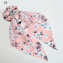 Load image into Gallery viewer, 2019 New Floral Print Women Ponytail Scarf Elastic Hair Bands for Women Hair Bow Ties Scrunchies Hair Ropes Ribbon Hairbands