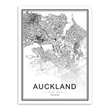Load image into Gallery viewer, Black White Custom World City Map Paris London New York Posters Nordic Living Room Wall Art Pictures Home Decor Canvas Paintings