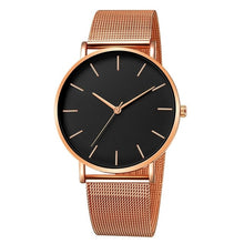 Load image into Gallery viewer, Montre de luxe hommes maille Ultra-mince acier inoxydable noir Bracelet montres homme montre horloge reloj hombre relogio masculino