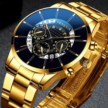 Load image into Gallery viewer, 2020 Fashion Mens Watch Quartz Classic Black Wristwatch Steel Belt Luxury Calendar Business Watch Herren Uhren Gifts for Men