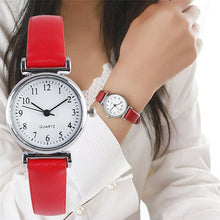Load image into Gallery viewer, Classic Women&#39;s Watches Casual Quartz Leather Strap Band Watch Round Analog Clock Wrist Watches