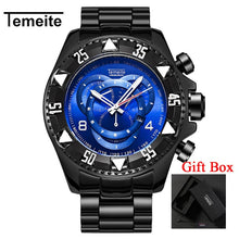 Load image into Gallery viewer, Dropshipping Temeite Men&#39;s watches Luxury Gold Watch Men Big Dial Quartz Watch Business Wristwatch Waterproof Relogio Masculino