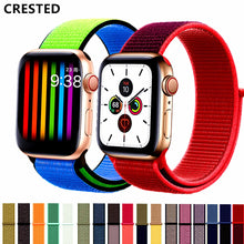 Load image into Gallery viewer, Pulseira para apple relógio de pulso banda 44mm/40mm esporte loop iwatch banda 5 42mm 38mm correa pulseira apple relógio de pulso 5 3 4 banda de pulseira de náilon