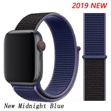 Load image into Gallery viewer, Pulseira para apple relógio de pulso banda 44mm/40mm esporte loop iwatch banda 5 42mm 38mm correa pulseira apple relógio de pulso 5 3 4 banda de pulseira de náilon