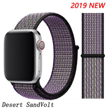 Load image into Gallery viewer, Pulseira para apple relógio de pulso banda 44mm/40mm esporte loop iwatch banda 5 42mm 38mm correa pulseira apple relógio de pulso 5 3 4 banda de pulseira de náilon