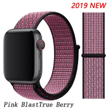 Load image into Gallery viewer, Pulseira para apple relógio de pulso banda 44mm/40mm esporte loop iwatch banda 5 42mm 38mm correa pulseira apple relógio de pulso 5 3 4 banda de pulseira de náilon