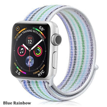 Load image into Gallery viewer, Pulseira para apple relógio de pulso banda 44mm/40mm esporte loop iwatch banda 5 42mm 38mm correa pulseira apple relógio de pulso 5 3 4 banda de pulseira de náilon
