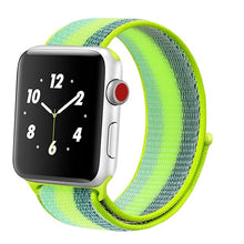 Load image into Gallery viewer, Pulseira para apple relógio de pulso banda 44mm/40mm esporte loop iwatch banda 5 42mm 38mm correa pulseira apple relógio de pulso 5 3 4 banda de pulseira de náilon