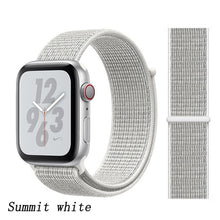 Load image into Gallery viewer, Pulseira para apple relógio de pulso banda 44mm/40mm esporte loop iwatch banda 5 42mm 38mm correa pulseira apple relógio de pulso 5 3 4 banda de pulseira de náilon