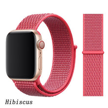 Load image into Gallery viewer, Pulseira para apple relógio de pulso banda 44mm/40mm esporte loop iwatch banda 5 42mm 38mm correa pulseira apple relógio de pulso 5 3 4 banda de pulseira de náilon