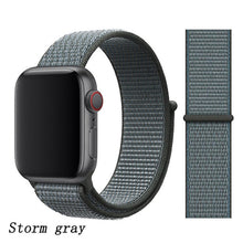 Load image into Gallery viewer, Pulseira para apple relógio de pulso banda 44mm/40mm esporte loop iwatch banda 5 42mm 38mm correa pulseira apple relógio de pulso 5 3 4 banda de pulseira de náilon