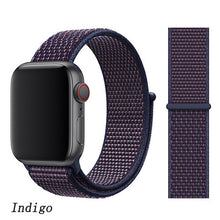 Load image into Gallery viewer, Pulseira para apple relógio de pulso banda 44mm/40mm esporte loop iwatch banda 5 42mm 38mm correa pulseira apple relógio de pulso 5 3 4 banda de pulseira de náilon