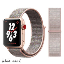 Load image into Gallery viewer, Pulseira para apple relógio de pulso banda 44mm/40mm esporte loop iwatch banda 5 42mm 38mm correa pulseira apple relógio de pulso 5 3 4 banda de pulseira de náilon