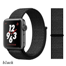 Load image into Gallery viewer, Pulseira para apple relógio de pulso banda 44mm/40mm esporte loop iwatch banda 5 42mm 38mm correa pulseira apple relógio de pulso 5 3 4 banda de pulseira de náilon