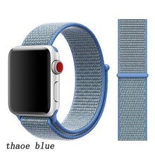 Load image into Gallery viewer, Pulseira para apple relógio de pulso banda 44mm/40mm esporte loop iwatch banda 5 42mm 38mm correa pulseira apple relógio de pulso 5 3 4 banda de pulseira de náilon