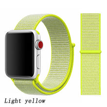 Load image into Gallery viewer, Pulseira para apple relógio de pulso banda 44mm/40mm esporte loop iwatch banda 5 42mm 38mm correa pulseira apple relógio de pulso 5 3 4 banda de pulseira de náilon
