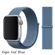 Load image into Gallery viewer, Pulseira para apple relógio de pulso banda 44mm/40mm esporte loop iwatch banda 5 42mm 38mm correa pulseira apple relógio de pulso 5 3 4 banda de pulseira de náilon