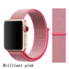 Load image into Gallery viewer, Pulseira para apple relógio de pulso banda 44mm/40mm esporte loop iwatch banda 5 42mm 38mm correa pulseira apple relógio de pulso 5 3 4 banda de pulseira de náilon