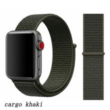 Load image into Gallery viewer, Pulseira para apple relógio de pulso banda 44mm/40mm esporte loop iwatch banda 5 42mm 38mm correa pulseira apple relógio de pulso 5 3 4 banda de pulseira de náilon