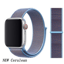 Load image into Gallery viewer, Pulseira para apple relógio de pulso banda 44mm/40mm esporte loop iwatch banda 5 42mm 38mm correa pulseira apple relógio de pulso 5 3 4 banda de pulseira de náilon