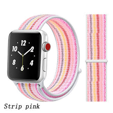 Load image into Gallery viewer, Pulseira para apple relógio de pulso banda 44mm/40mm esporte loop iwatch banda 5 42mm 38mm correa pulseira apple relógio de pulso 5 3 4 banda de pulseira de náilon