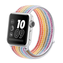 Load image into Gallery viewer, Pulseira para apple relógio de pulso banda 44mm/40mm esporte loop iwatch banda 5 42mm 38mm correa pulseira apple relógio de pulso 5 3 4 banda de pulseira de náilon