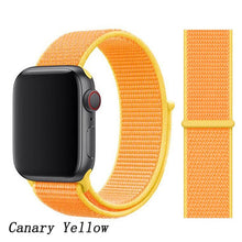 Load image into Gallery viewer, Pulseira para apple relógio de pulso banda 44mm/40mm esporte loop iwatch banda 5 42mm 38mm correa pulseira apple relógio de pulso 5 3 4 banda de pulseira de náilon
